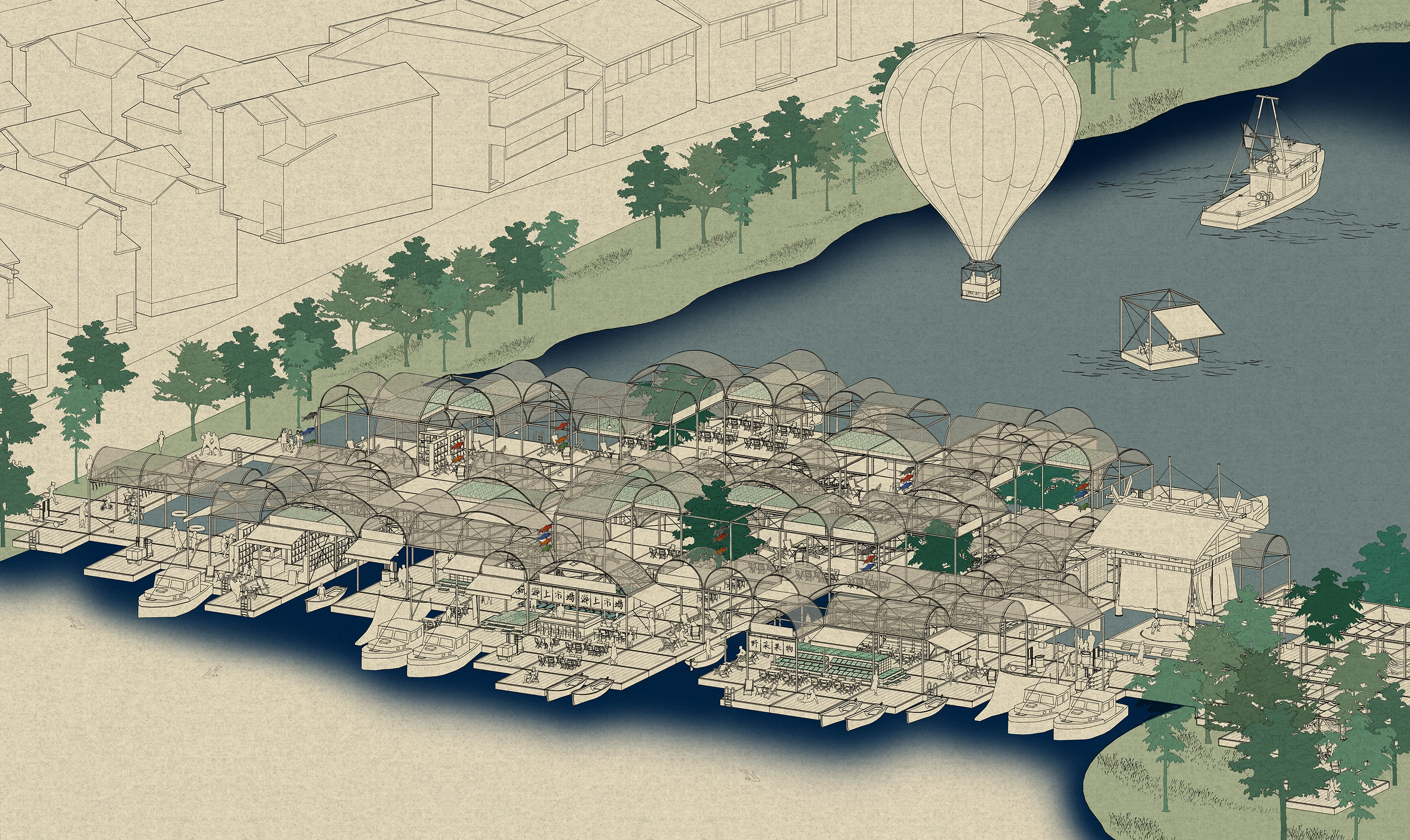 57th Central Glass International Architectural Design Competition — Honourable Mention — spatial view